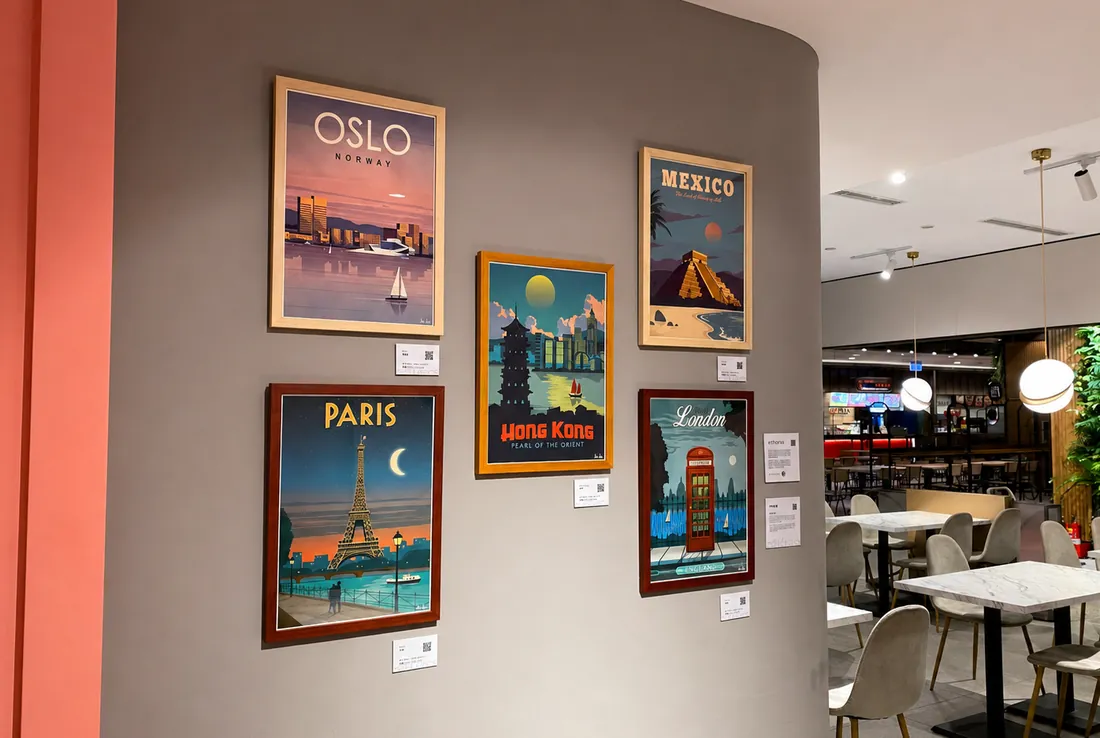 Pop-up exhibition installed in a Taipei 101 retail space